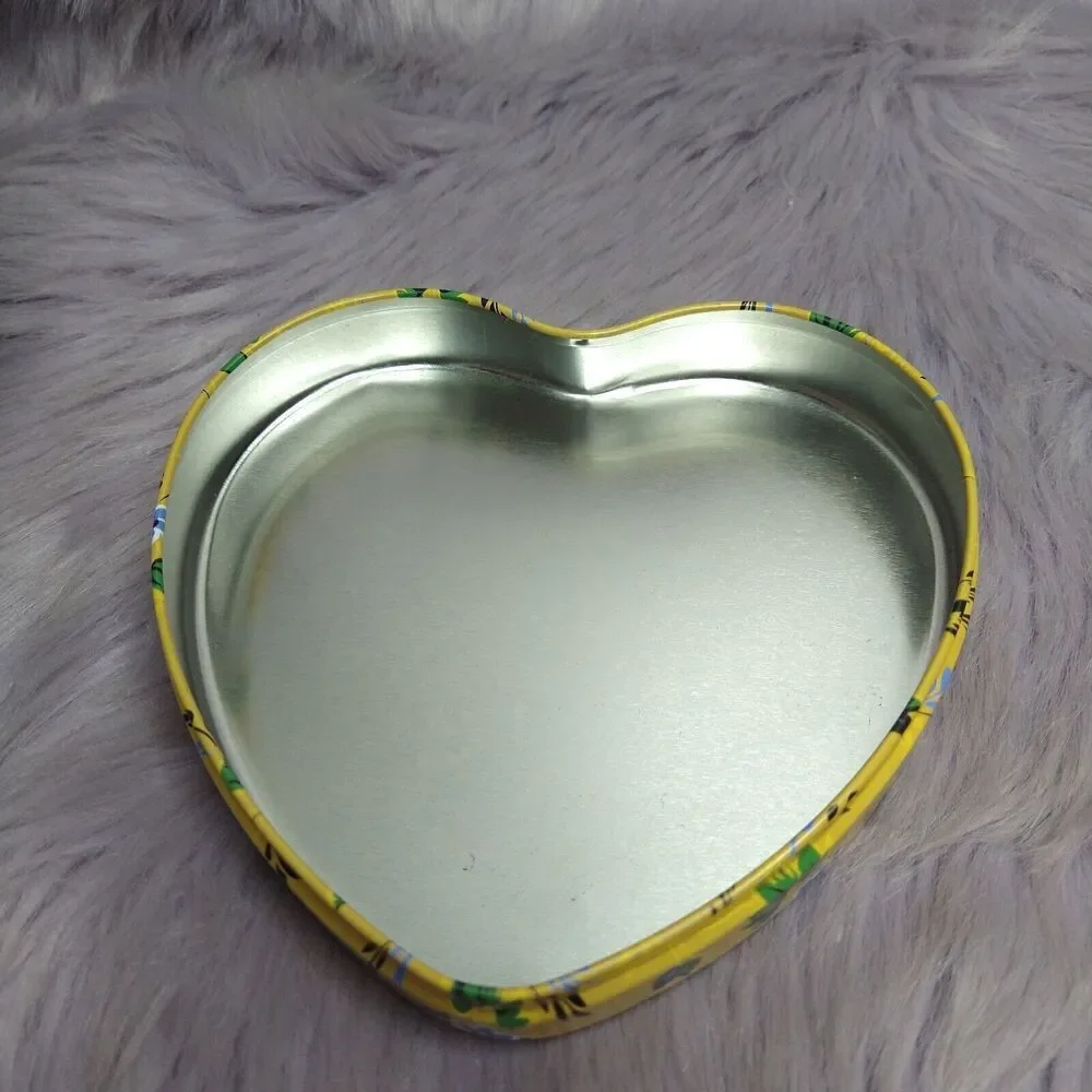 Brighton Peacock Floral Heart Shaped Tin Jewelry Box Trinket Dish Gift Box Decor